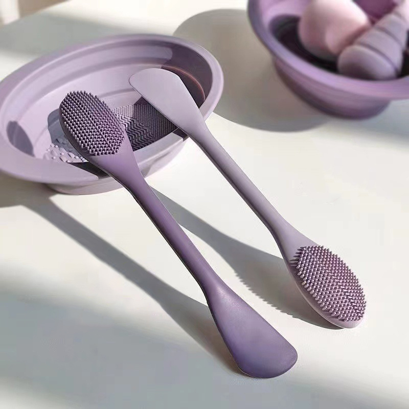 Spa Massager - Double Head Silicone Facial Mask Brush