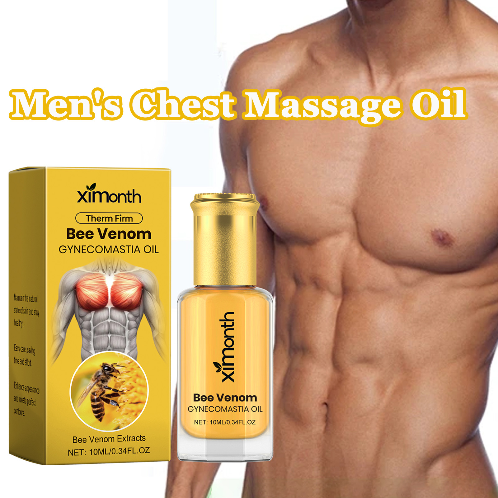 Bee Venom Men's Chest Massage  - Body Oil recension och pris