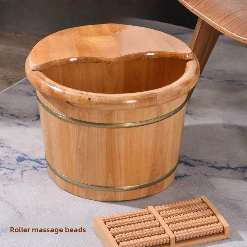 Wooden Foot Bath Bucket Solid  - Foot Spa recension och pris