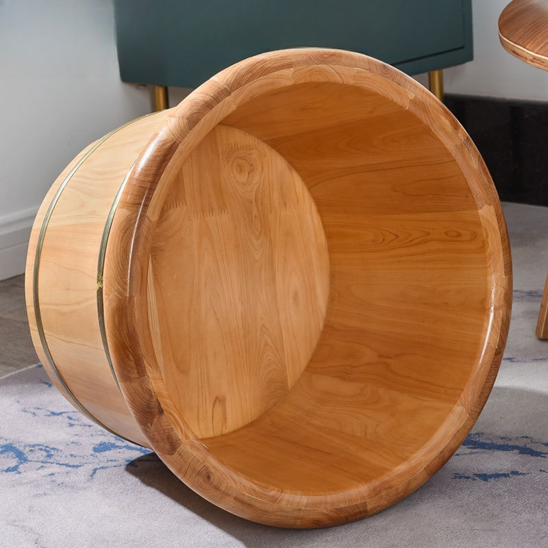 Wooden Foot Bath Bucket Solid  - Foot Spa recension och pris